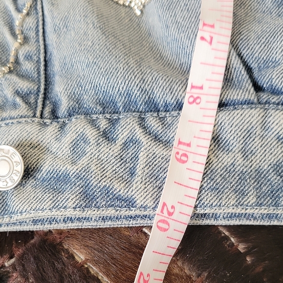 Forever 21 Blue Jean Jacket with Silver Fringe - Picture 13 of 14